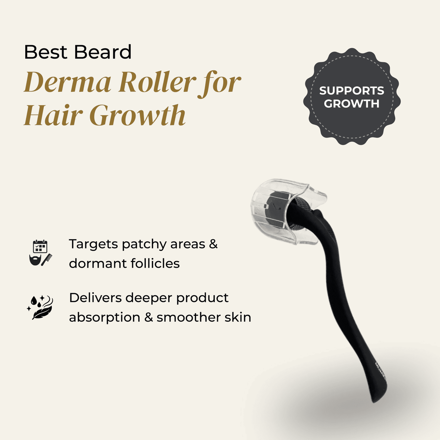 MUMKIN Beard Derma Roller for Hair Growth