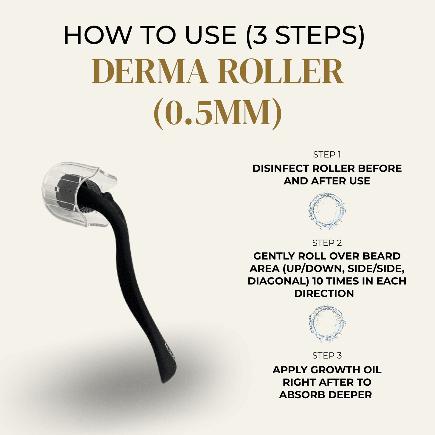 MUMKIN Beard Derma Roller for Hair Growth