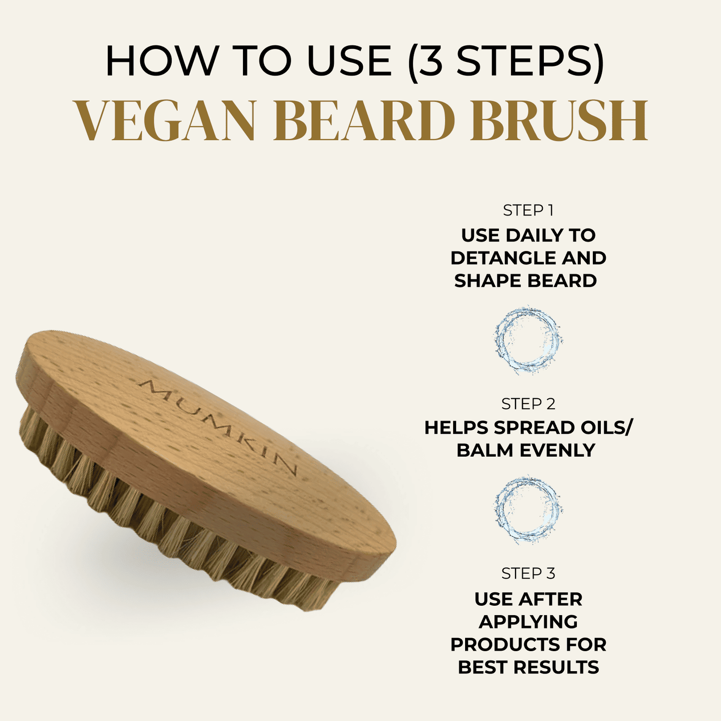 MUMKIN Vegan Beard Brush