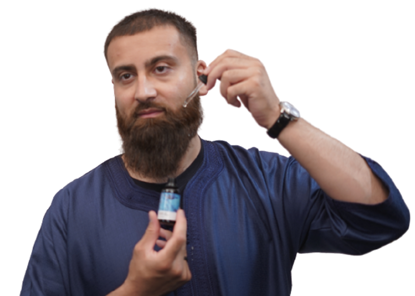 Mumkin Beard Oil Using a full bearded guy