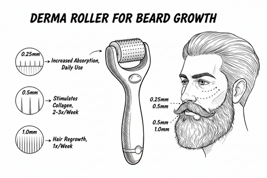 Derma Roller for Beard. Choosing the Right Needle Size for Best Growth
