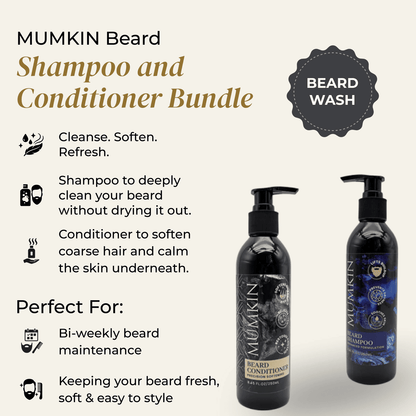 MUMKIN Beard Shampoo and Conditioner Bundle